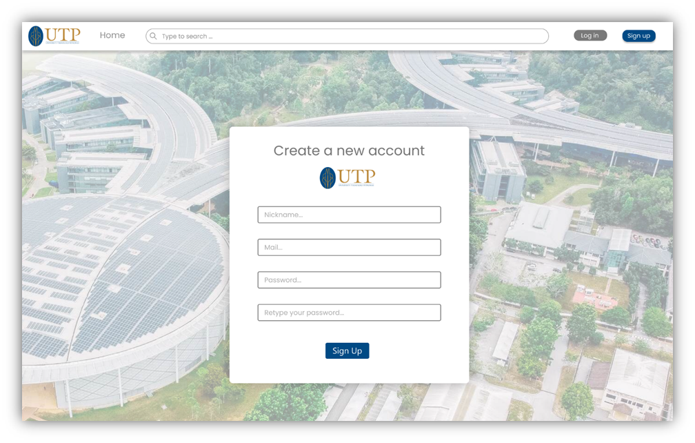 UTP - Page principale